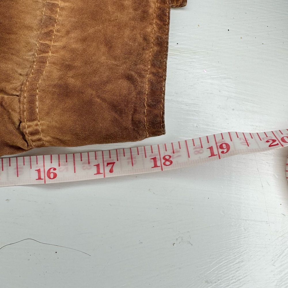 Velvet Heart Washed Rust Brown Button Down Front Pocket Shirt Size Large - Picture 11 of 11